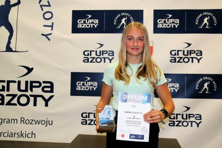 Kamila Haratyk na II miejscu na podium